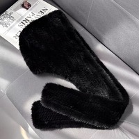 Gorro de piel de visón tejido a mano de lujo para mujer, gorro informal con estampado por transferencia de calor para las cuatro estaciones, gorro para exteriores con circunferencia de cabeza de 56-58CM XZWDSI