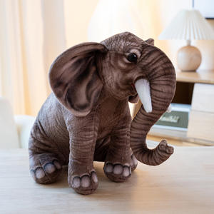 Simulation transfrontalière bébé éléphant en peluche doublure en maille pour le soulagement du Stress Zoo Souvenir en gros - Product Image 4