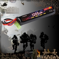 Batterie rechargeable Airsoft Lipo 11.1V 20C 1300mAh pour modèles RC avec connecteur Tamiya pour batterie Hpa M4 Ak47 4s2p