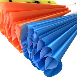 Éventail pliant sportif en tissu de bambou, grand format 33 cm (13 pouces), écologique, peint à la main style féerique espagnol, pour la danse - Product Image 6