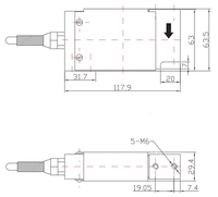 Capteur de force de précision à triple faisceau SUP12 5kg-50kg, cellule de charge micro, capteur de pesée à point unique en alliage d'aluminium IP65