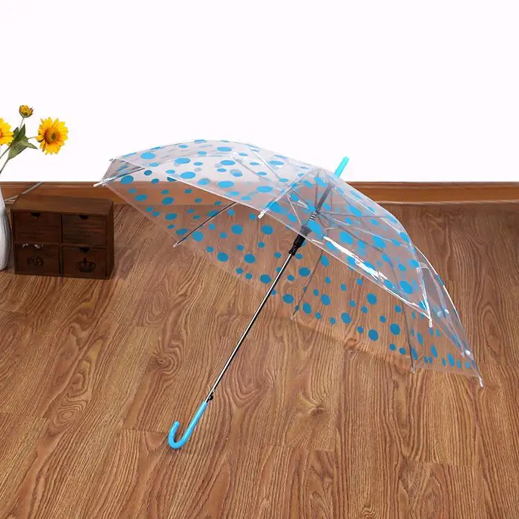 UmbrellaFashion女性PVCクリア安い水玉透明傘レインボーカラフルな傘