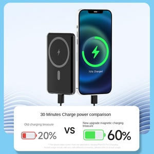 แบตสำรองแม่เหล็กแบบบางเฉียบ ผลิตจากอะลูมิเนียมอัลลอยด์ ความจุ 5000mAh รองรับการชาร์จไร้สายแบบเร็<span class=keywords><strong>ว</strong></span> สำหรับ iPhone 14 Plus ขายส่ง - Product Image 3