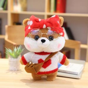 Jouets pour chiens Kawaii à succès avec vêtements, cadeau DIY pour enfants et filles, jouets pour chiens Shiba Inu <span class=keywords><strong>Lalafanfan</strong></span> - Product Image 5