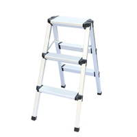 Tabouret en Aluminium 3 étapes échelle escalier plate-forme de sécurité support de travail léger avec antidérapant Double face ménage cadre en forme de A