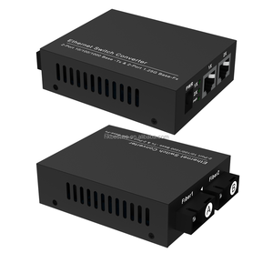ตัวแปลงสัญญาณไฟเบอร์ออปติกแบบ Single-Mode Single Fiber 2SC เป็น 2RJ45 ความเร็ว 10/100/1000Mbps ระยะ 3 กิโลเมตร พร้อมตัวรับส่งสัญญาณไฟเบอร์ - Product Image 1