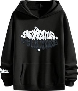 Sudaderas con capucha esenciales de gran tamaño desgastadas personalizadas para hombre, ropa de calle, sudaderas pesadas de algodón, ajuste holgado - Product Image 1