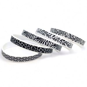 Bracelets en caoutchouc à imprimé animal, bracelets en silicone, bracelet en caoutchouc à thème animal, bracelet imperméable pour fête d'anniversaire sur le thème de la jungle - Product Image 2