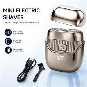 Nouveau rasoir électrique rotatif pour homme, mini rasoir à double lame avec <span class=keywords><strong>tondeuse</strong></span> à cheveux et barbe, et <span class=keywords><strong>tondeuse</strong></span> crâne pour homme - Product Image 2