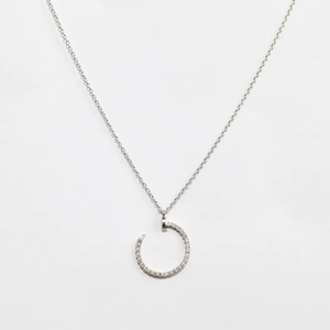 Collar de Diamantes de Laboratorio en Oro de 14K Premium con Colgante Circular Delicado, Diseño Minimalista y Brillante, Joyería Nupcial, Regalo para Ella - Product Image 2