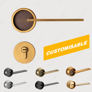 Serratura a Mortasa in Lega di Zinco Stile Moderno con Maniglia a Leva Finitura Bronzo Giallo Facile Installazione per Interni di Hotel - Product Image 4