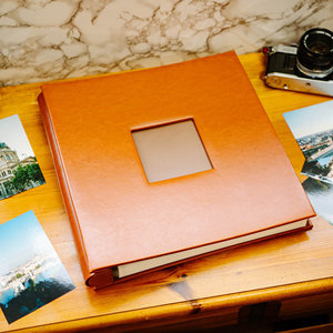Custom 80 pagine autoadesive Premium grande Album di foto di nozze fantastiche in pelle marrone - Product Image 1