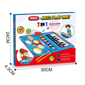 Instrument de musique Jouets d'apprentissage 2 en 1 <span class=keywords><strong>Piano</strong></span> Clavier et <span class=keywords><strong>Jazz</strong></span> Drum Play Mat Pour Enfants - Product Image 4