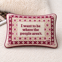 Housse de coussin rectangulaire personnalisable à motif floral, faite à la main en polyester/coton, écologique, style campagne française 3D, pour la maison et l'hôtel
