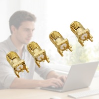 Conector RF SMA Hembra Recto, Chapado en Oro, 6GHz, Montaje en PCB, Adaptador Coaxial