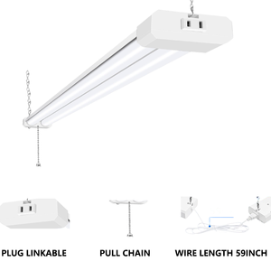 Lampes de magasin LED suspendues et connectables, 4 pieds, 36 W, 3 CCT, lumière du jour, lampes de plafond LED pour garage, supermarché, luminaires intégrés, fer - Product Image 6