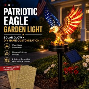 Lámpara Solar Decorativa con Forma de Águila para Jardín, con Luz LED, Alimentada por Energía Solar, para el 250 Aniversario de la Independencia de Estados Unidos - Product Image 1