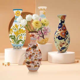 Vase <span class=keywords><strong>puzzle</strong></span> 3D, jouet décoratif pour arrangement floral dans le salon, design haut de gamme, décoration créative pour la maison, cadeau - Product Image 4