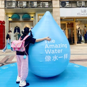 Esfera de Agua Inflable Gigante de 2m con LED, Modelo de Gota de Agua Luminosa para Decoración de Eventos Ambientales, Cabina de Fotos, Festivales, Exposiciones - Product Image 1