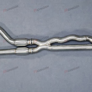 Vente Flash : Tuyau intermédiaire d'échappement à longueur égale en acier inoxydable SUS 304 S55B pour BMW M3 M4 F80 F82 F83 3.0T 2014-2019 avec résonateur - Product Image 3