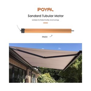 POYAL Moteur numérique en aluminium personnalisé <span class=keywords><strong>de</strong></span> 59 mm pour portes <span class=keywords><strong>de</strong></span> <span class=keywords><strong>garage</strong></span> motorisées, portes à enroulement, pergola extérieure, design moderne et écologique - Product Image 1