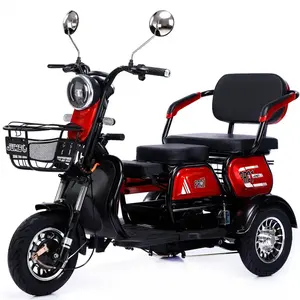 2023 New 800w Electric Tricycle Household Small Scooter Three-seat Adjustable Electric Tricycle for sales