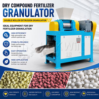 Granulateur à double rouleau pour engrais sec, presse à rouleaux haute pression pour la production de granulés d'engrais NPK