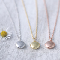 Collier minimaliste en argent 925 avec mini médaillon personnalisé, gravure photo, acier inoxydable 316