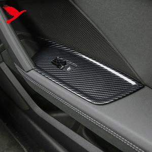 ¡LHD! Cubierta de Panel de Control de ventana para coche <span class=keywords><strong>Audi</strong></span>, accesorios de Interior de automóvil, embellecedor de fibra de carbono ABS, negro, para <span class=keywords><strong>A3</strong></span> 8Y 2021 2022, 4 Uds. - Product Image 3