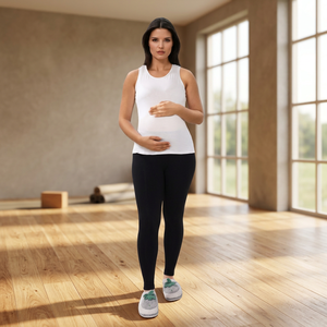 Beau débardeur pour femmes enceintes col profond tissu écologique tout usage quotidien robe extensible polyvalente - Product Image 3