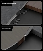 Profilé métallique flexible en forme de F pour les bords des carreaux et des sols courbes - Moulure de transition pour sols