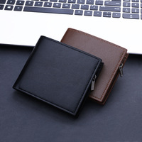 Tas Uang Portabel PU Antik Dompet Koin Lipat Kecil Pria Tempat Kartu Multi Warna Hitam Coklat Saku Ponsel Tas Pendek untuk Hiking
