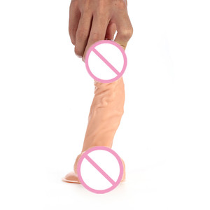 तीन रंग चूसने आधार के साथ यथार्थवादी Dildo के लिंग सेक्स खिलौना - Product Image 5