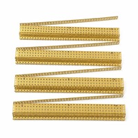 Supports de Mahjong Américain de Luxe en Bambou Transparent Tressé, 20 Pouces, Ensemble de 4 Pièces, Bords Droits, Collection Acrylique Premium