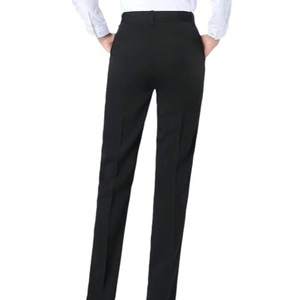 Unisex <b>Work</b> Dress Pants Straight Leg Mid Rise Stretch Polyester Uniforms For Hotel Staff - Product Image 5