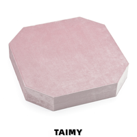 Plateau à bijoux octogonal en velours avec couvercle, plateau de présentation de bagues personnalisé avec logo, grande capacité, plateau de rangement pour bijoux pour boutique de bijoux