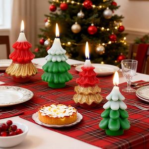 1-Piece Christmas Tree 3D Cartoon Silicone Stocked <b>Candle</b> <b>Molds</b> Eco-friendly DIY Wax Soap Plaster Epoxy Resin Casting Craft Home - Product Image 2
