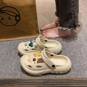 Internet célébrité femmes sandales plates été en plein air plage infirmière bout fermé pantoufles semelle souple dessin animé sabots <span class=keywords><strong>Mules</strong></span> - Product Image 2