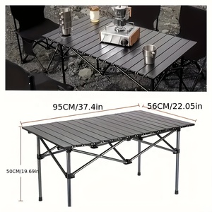 Ensemble <span class=keywords><strong>de</strong></span> meubles d'extérieur personnalisés, table et chaises pliantes en aluminium pour les barbecues, les pique-niques, la cour, la maison, les événements en plein air - Product Image 1