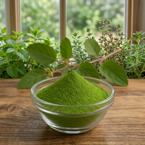 Poudre d'extrait d'herbe de Tulsi sauvage lyophilisée de qualité alimentaire supérieure, poudre de feuilles de basilic sacré avec arôme végétal pour aliments et boissons - Product Image 3