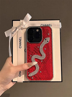 Coque pour Apple 16 Pro Max, style luxueux INS, haute qualité, iPhone 15 Plus, argent électro-plaqué, étanche, antichoc, paillettes, cuir