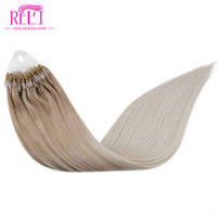 Extensions de cheveux remy en vison naturel, colorées, sans couture, anneau microlink, 12a, 10 pièces, livraison directe depuis dhl
