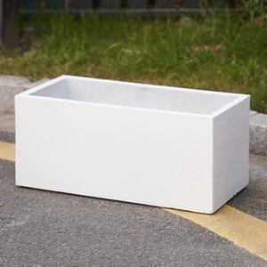 Maceta rectangular personalizada de óxido de magnesio H156 para espacios públicos de centros comerciales - Product Image 1