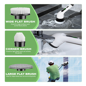 Brosse de Nettoyage Électrique Extensible Sunshine 1.5H Écologique en PP, 2 Vitesses, pour Douche, Salle de Bain, Baignoire et <span class=keywords><strong>Carrelage</strong></span> - Product Image 3