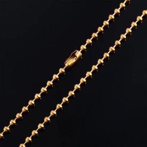 Pulsera de Cuentas Redondas Color Dorado, Cadena de <span class=keywords><strong>Bolas</strong></span> de Acero Inoxidable de 1.5mm-4.0mm, Tobillera de Moda, Joyería Apilable <span class=keywords><strong>para</strong></span> Mujeres y Hombres - Product Image 3