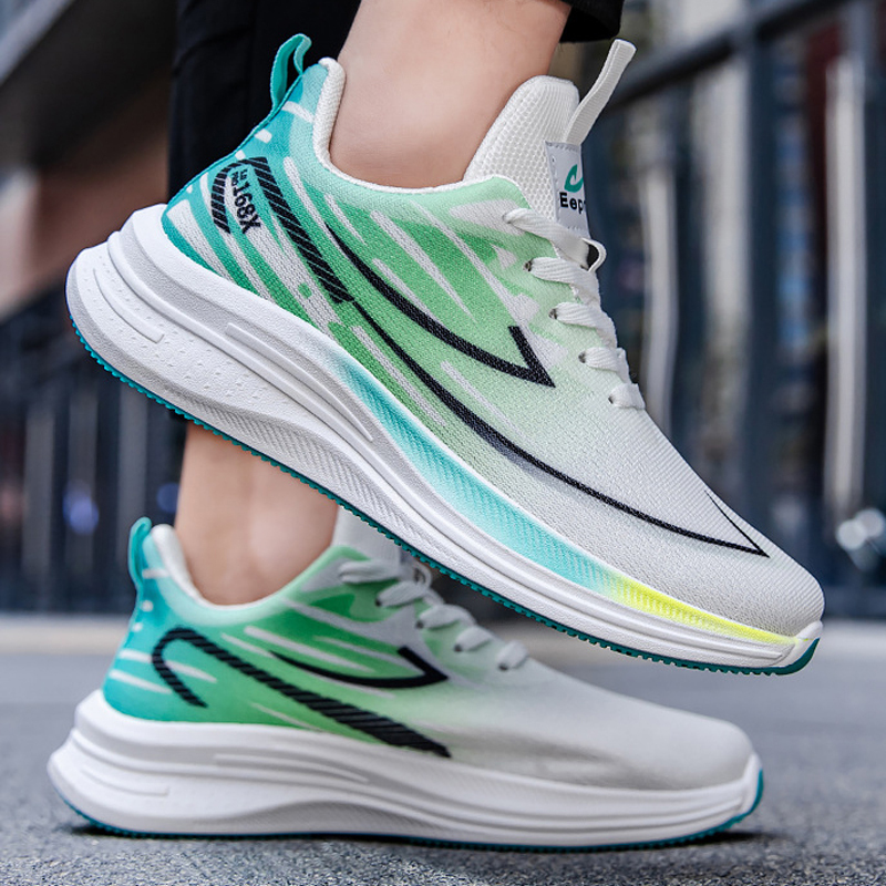Fashion Men Casual Shoes Comfortable Shock-absorbing Running Sports Shoes Low MOQ Breathable Mesh Training Trail Shoe Footwear