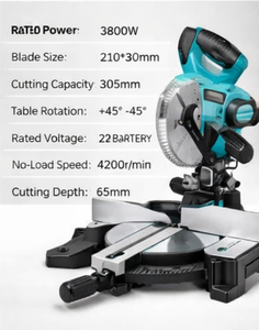 Sierra <span class=keywords><strong>ingletadora</strong></span> deslizante de aluminio de 305 mm para corte - Product Image 3