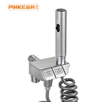 Ensemble de toilettes moderne en alliage de zinc avec pistolet de pulvérisation à pression, buse de bidet murale pour salle de bain et appartement