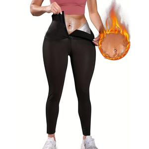 Legging de sport taille haute sculptant avec logo personnalisé, boutonnière, séchage rapide, grande taille, pour yoga et fitness - Product Image 1
