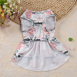 Vestido para <span class=keywords><strong>Perro</strong></span> con Estampado de Grafiti y Lazo, Vestido Ligero <span class=keywords><strong>sin</strong></span> Mangas para Perros y Gatos Pequeños y Medianos, Ropa para Mascotas - Product Image 6